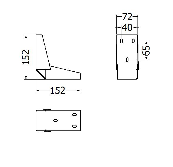 PROWADNICE KANAŁU 1x63 - wymiary