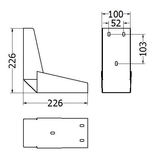 PROWADNICE KANAŁU 1x90 - wymiary