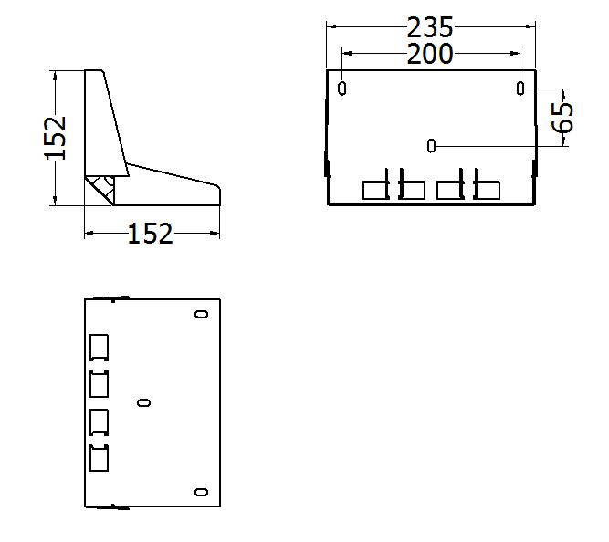 PROWADNICE KANAŁU 3x63 - wymiary